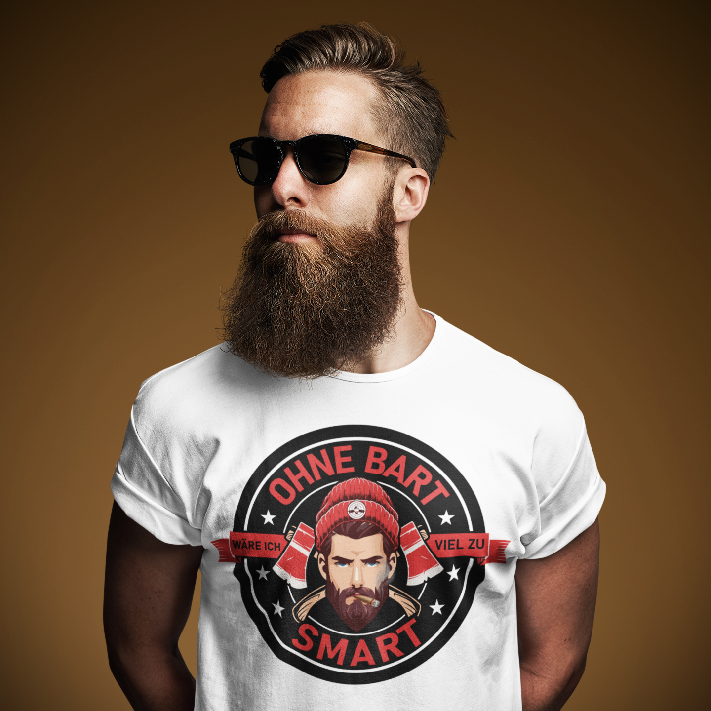 OHNE BART WÄRE ICH VIEL ZU SMART-Premium Organic Shirt