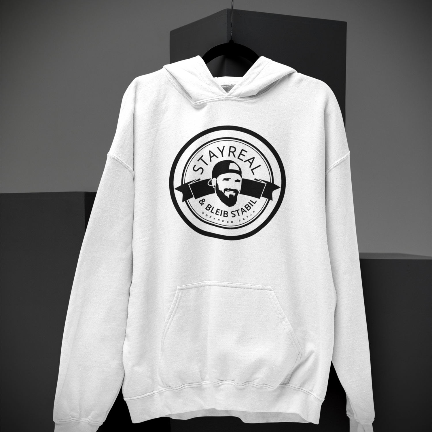 Stay Real & Bleib Stabil-Hoodies Männer