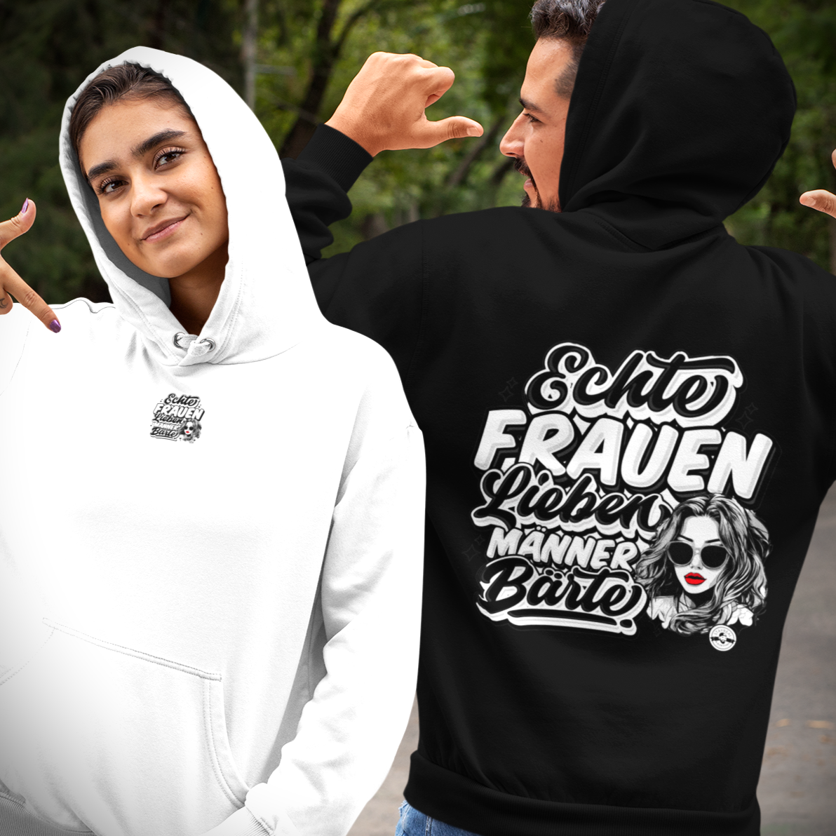 ECHTE FRAUEN LIEBEN MÄNNER BÄRTE-VACANCY Oversized Hoodie