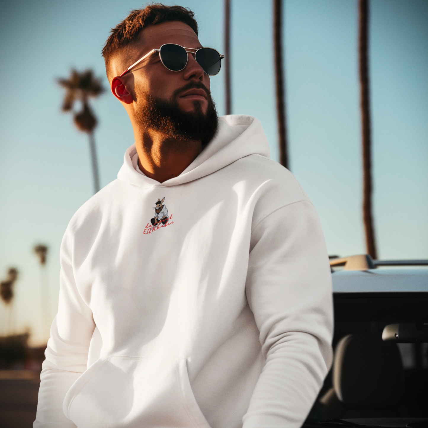 du musst EIER haben VACANCY Oversized Hoodie