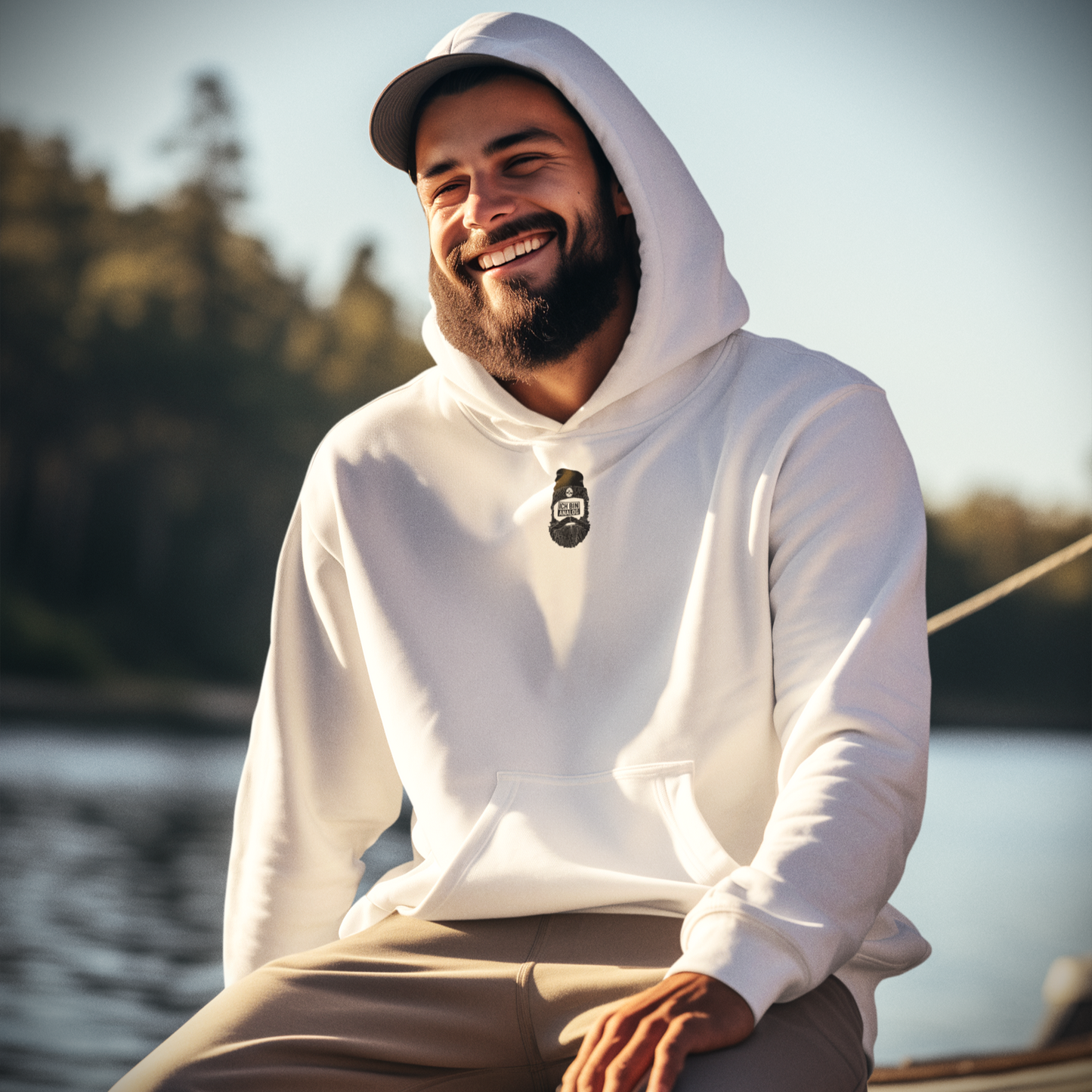 ICH BIN ANALOG-VACANCY Oversized Hoodie