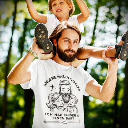 ANDERE HABEN SIXPACKS ICH HAB KINDER & EINEN BART Premium Organic Shirt