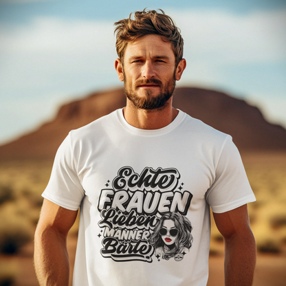 ECHTE FRAUEN LIEBEN MÄNNER BÄRTE-Premium Organic Shirt